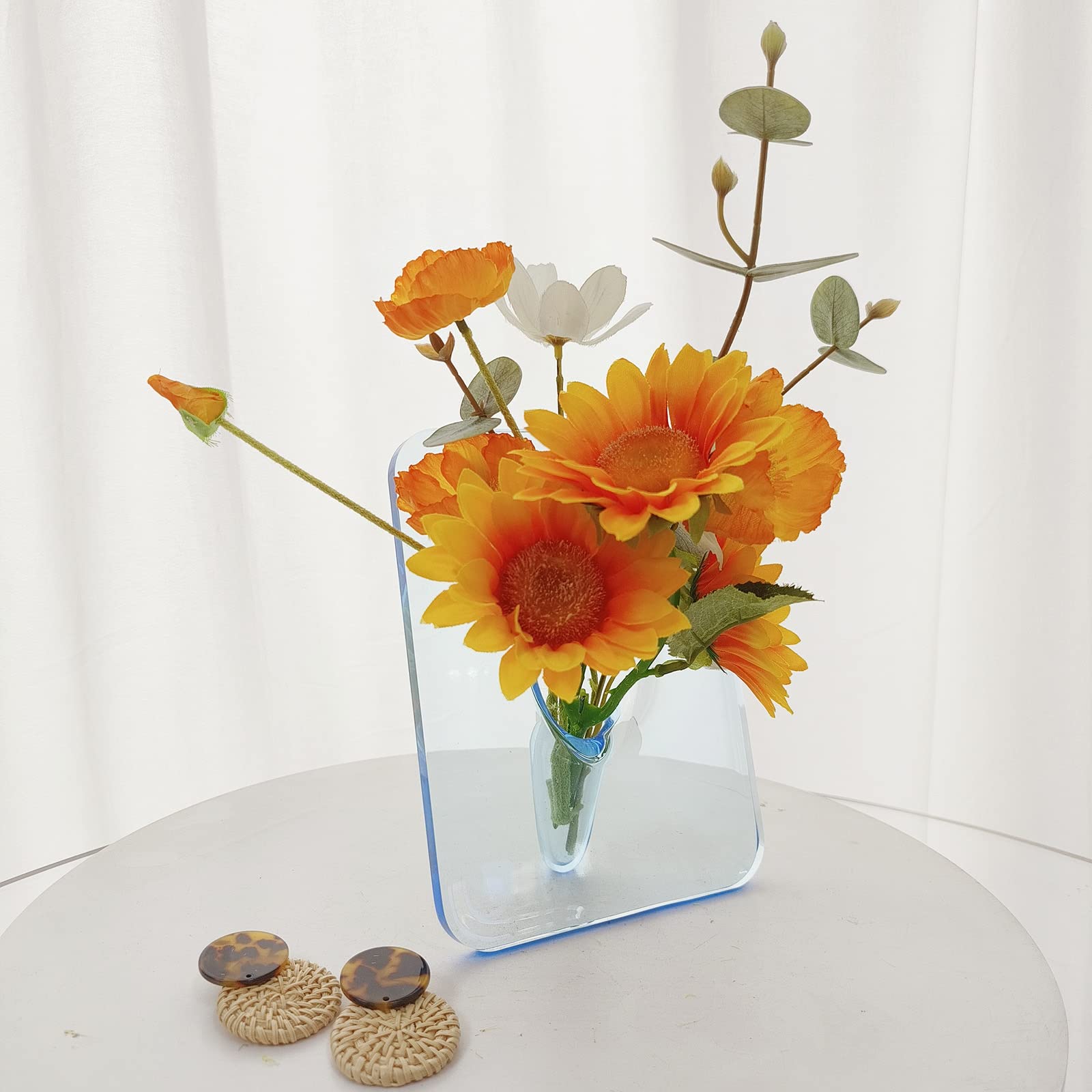 Amazon.co.jp: IUIBMI 写真フレーム型花瓶 クリアアクリル花瓶 花用